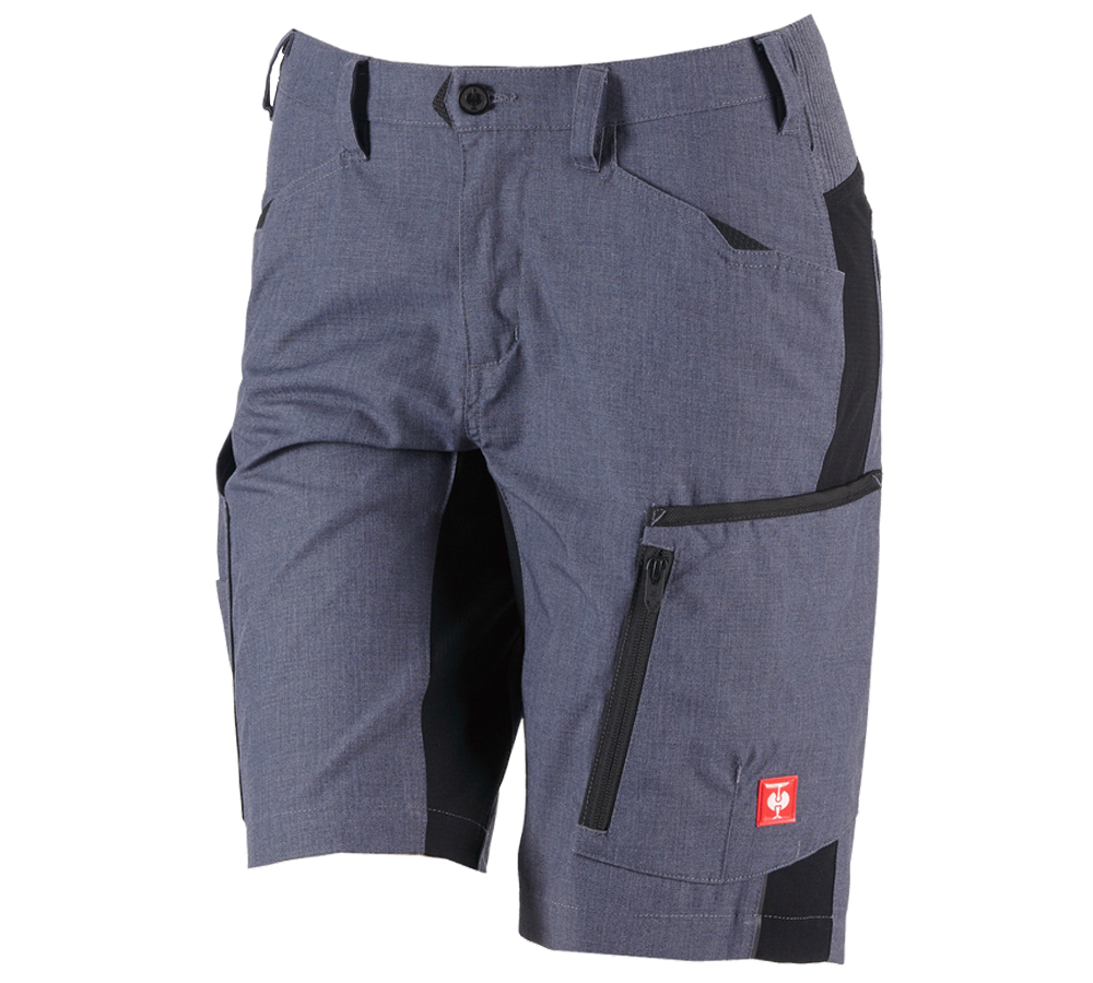 Work Trousers: Shorts e.s.vision, ladies' + pacific melange/black