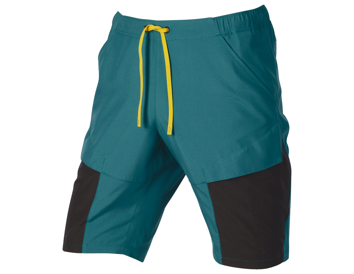 Work Trousers: Trekking swim shorts e.s.trail + emeraldgreen/chromeyellow