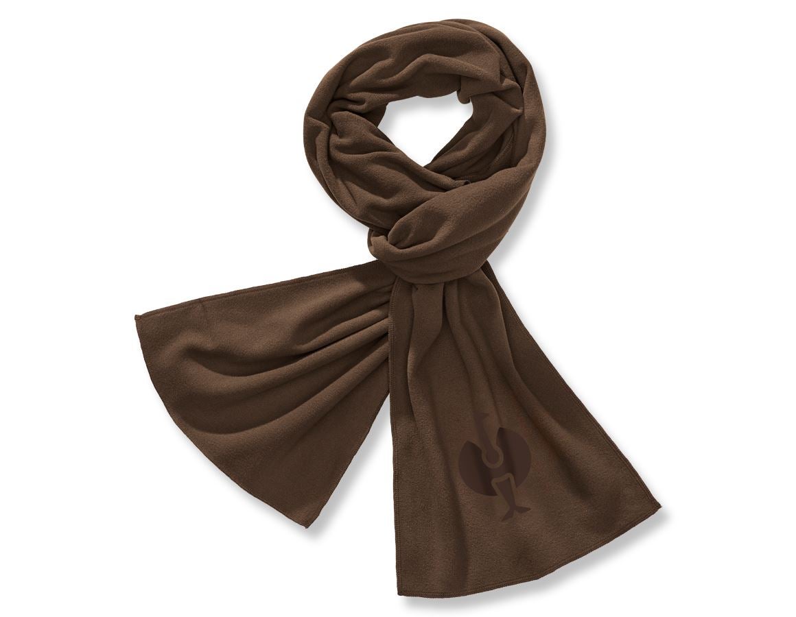 Geschenkideen: e.s. FIBERTWIN® microfleece Schal + kastanie