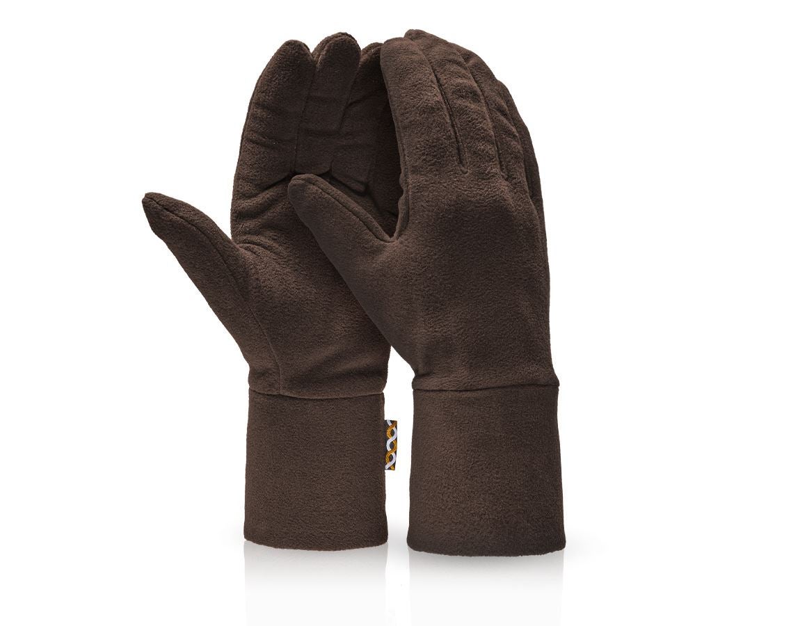 Textil: e.s. FIBERTWIN® microfleece Handschuhe + kastanie