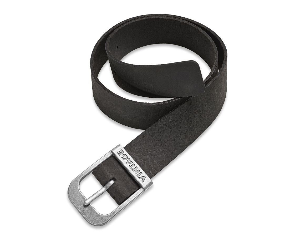 Accessories: Leather belt e.s.vintage + black