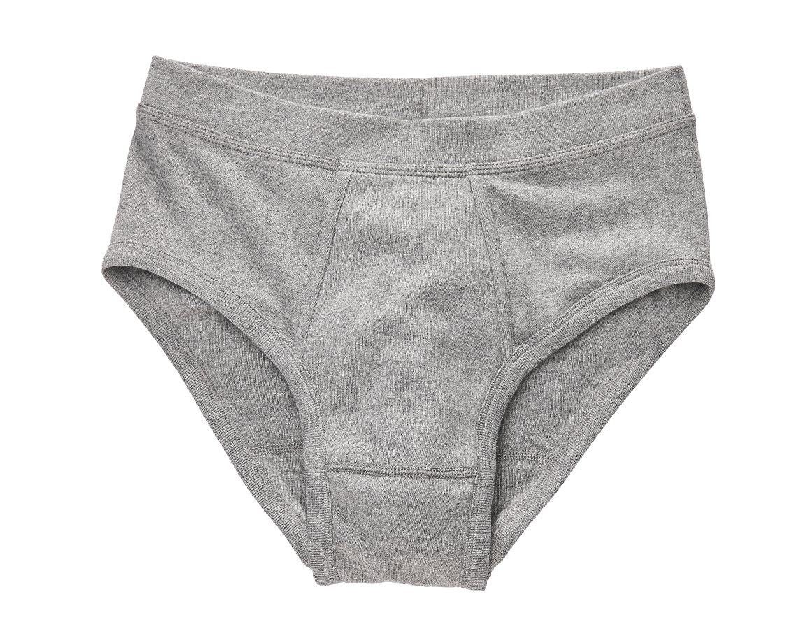 Unterwäsche | Thermokleidung: e.s. Slip Feinripp classic, 2er Pack + graumeliert