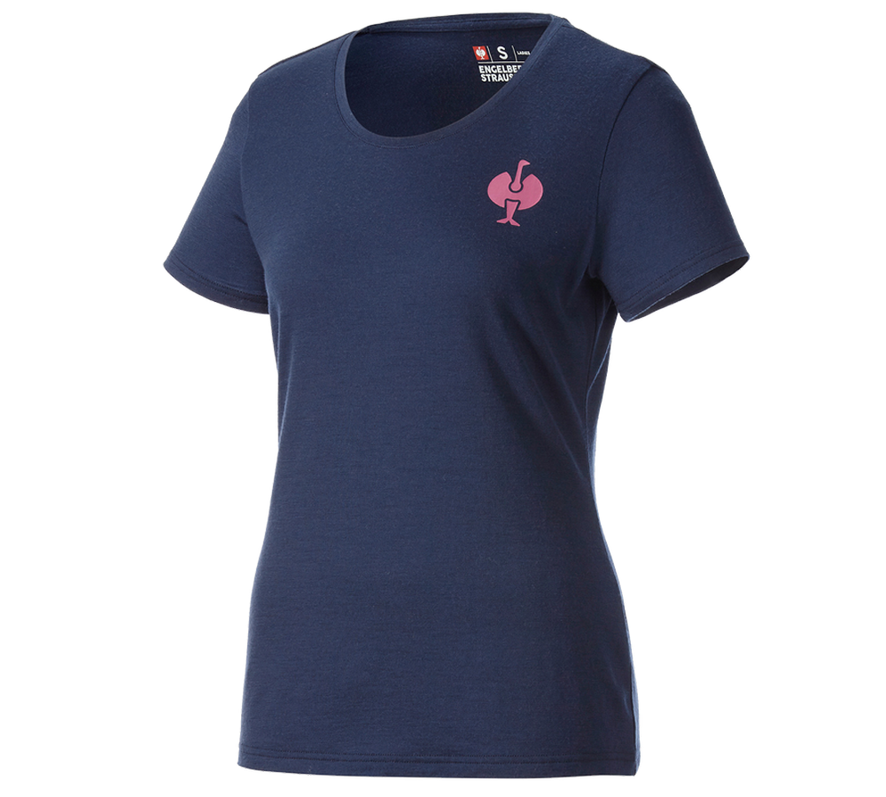 Topics: T-Shirt Merino e.s.trail, ladies' + deepblue/tarapink