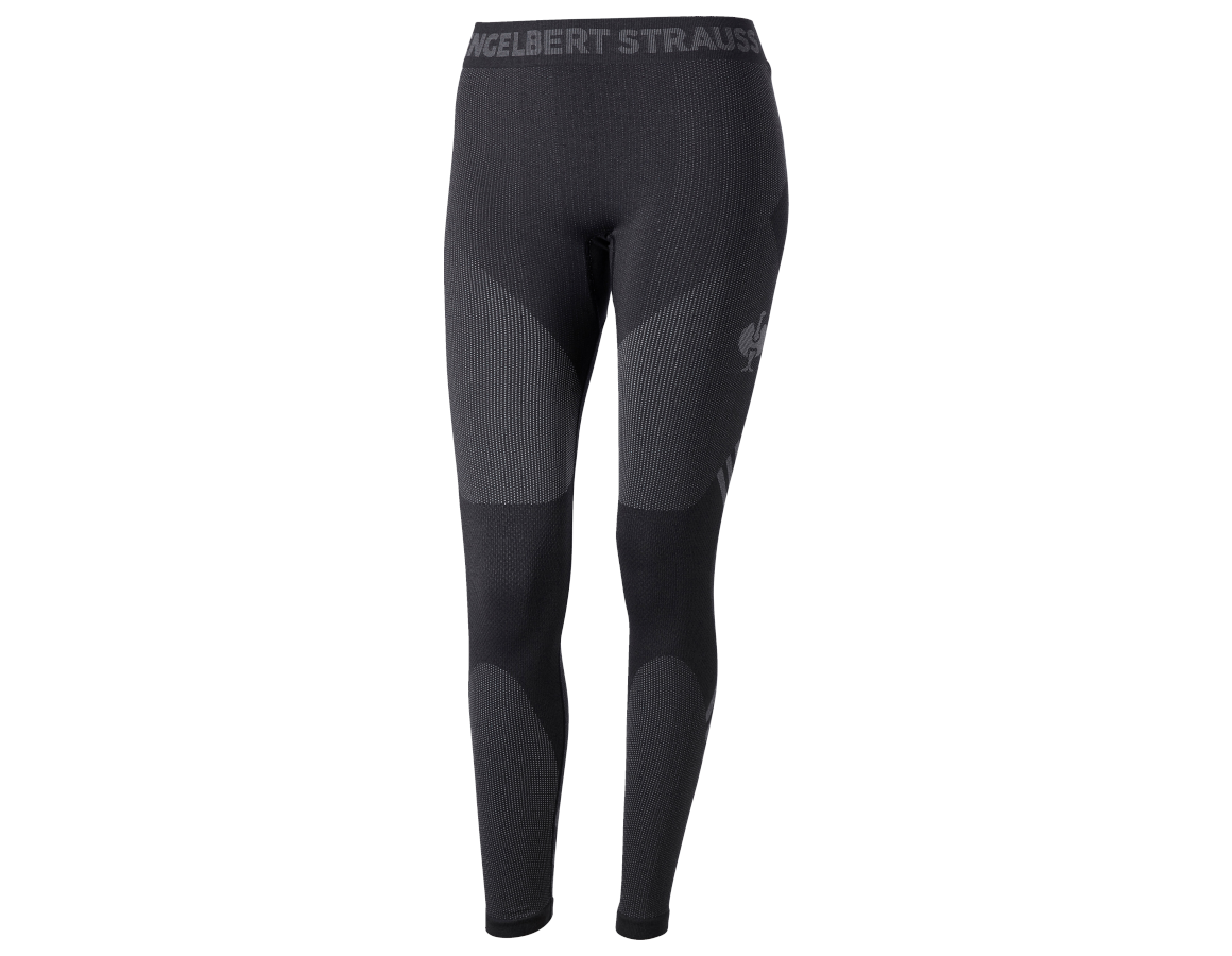 Themen: Funktions-Long Pants e.s.trail seamless-warm,Damen + schwarz/basaltgrau