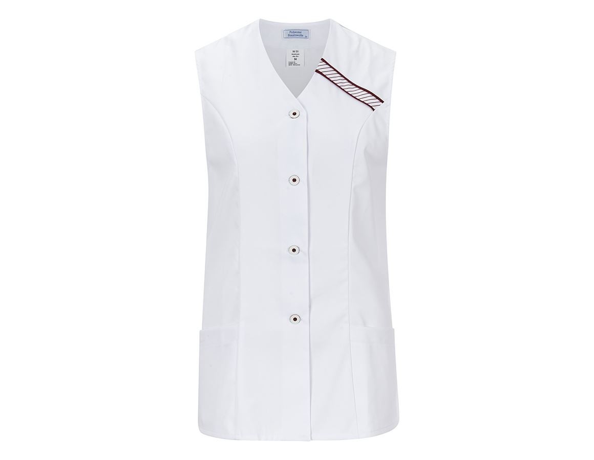 Shirts & Co.: Kasack Carola + weiß/bordeaux