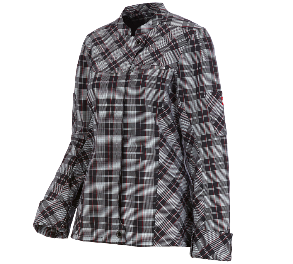 Work Jackets: Work jacket long sleeved e.s.fusion, ladies' + black/white/red