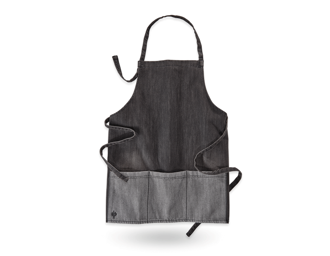Aprons: e.s. Bib Apron denim, short + graphitewashed