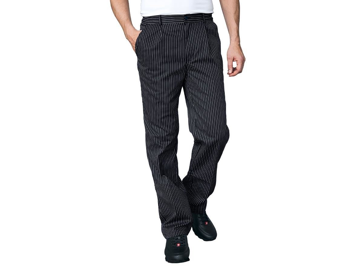 Arbeitshosen: Kochhose Elegance + schwarz/weiß