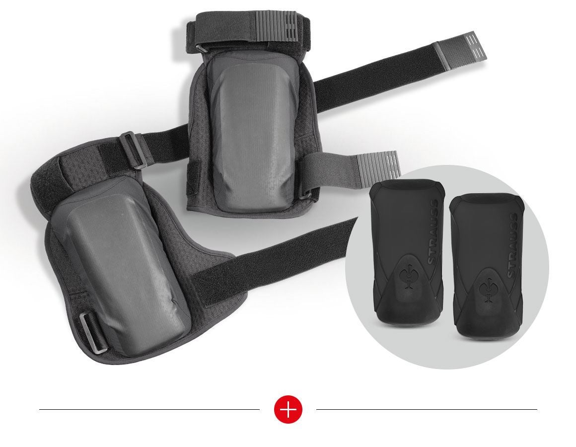 Arbeitsschutz: SET:e.s.Knee Pad+Kniepolstertasche Pro-Comf.,rough