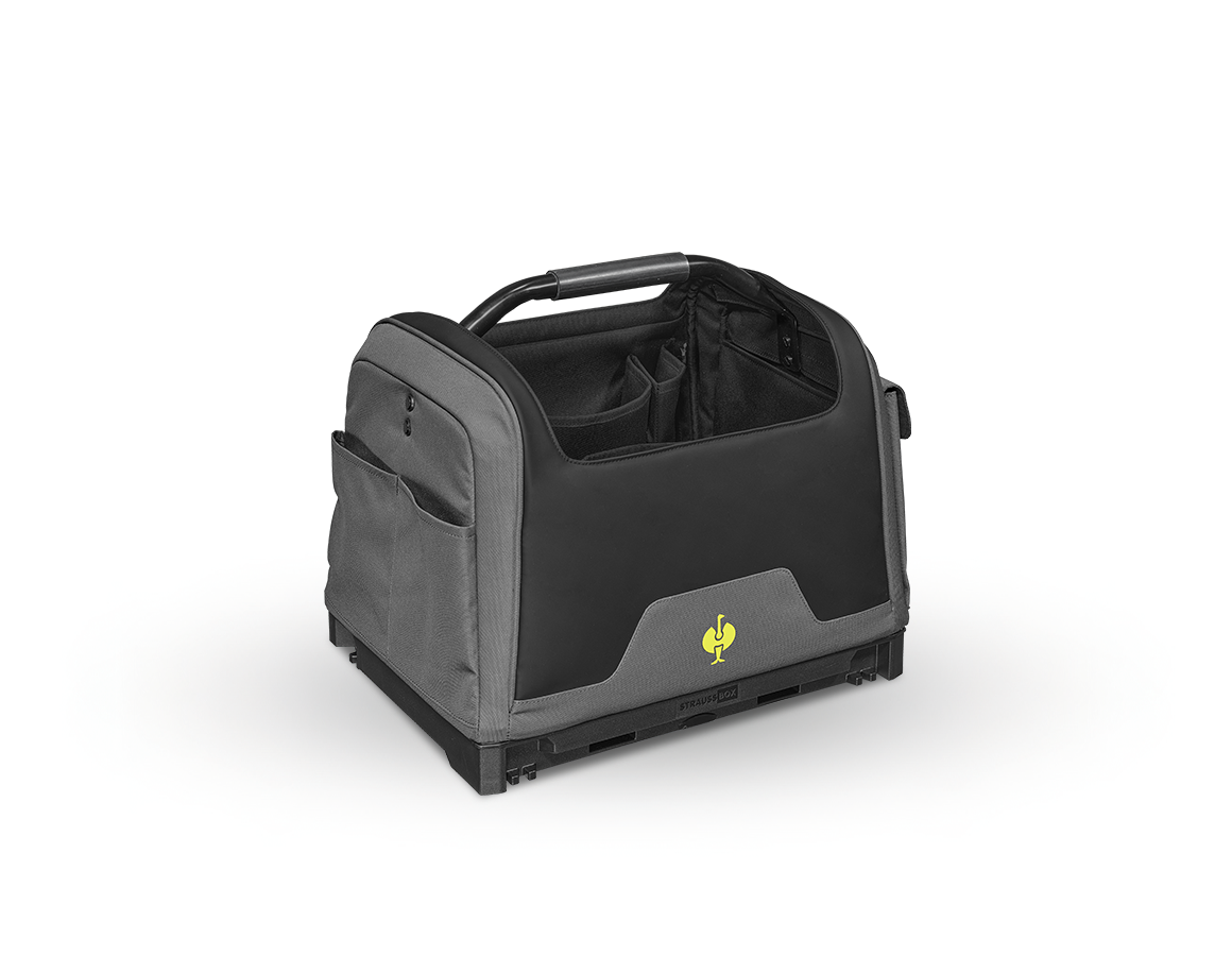 Accessories: STRAUSSbox tool bag, open + basaltgrey/acid yellow