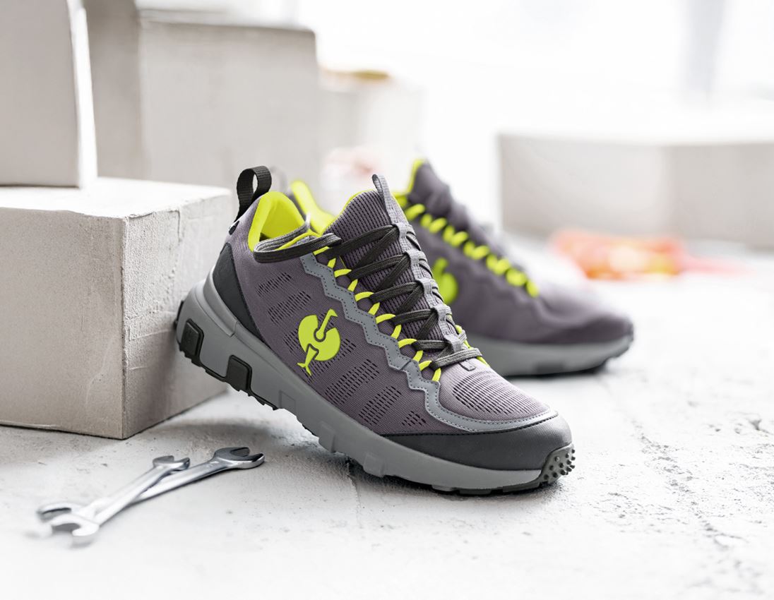 O6: O6 Work shoes e.s. Poli low + basaltgrey/acid yellow 1