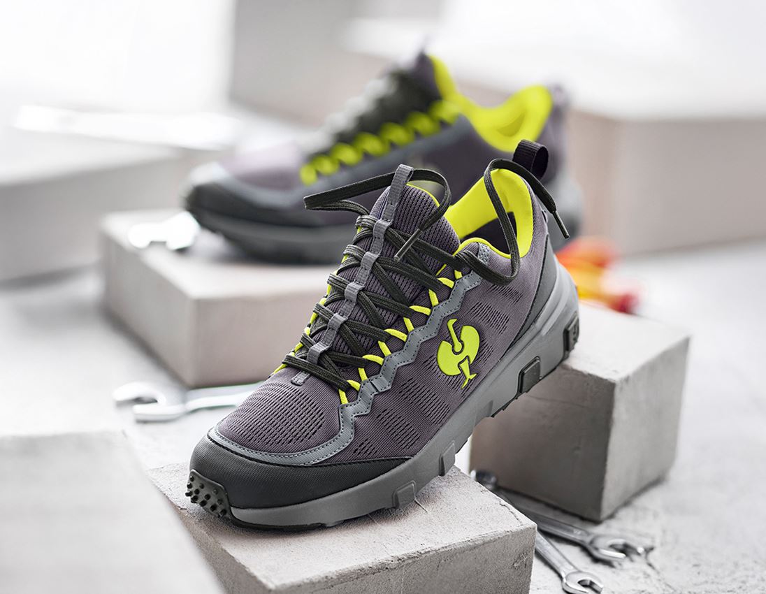 O6: O6 Work shoes e.s. Poli low + basaltgrey/acid yellow