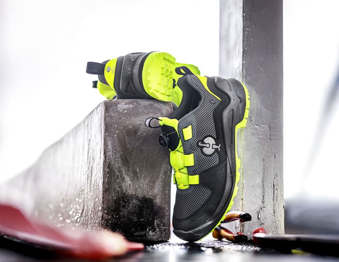 O6: O6 Work boots e.s. Adelaide low + anthracite/high-vis yellow 1