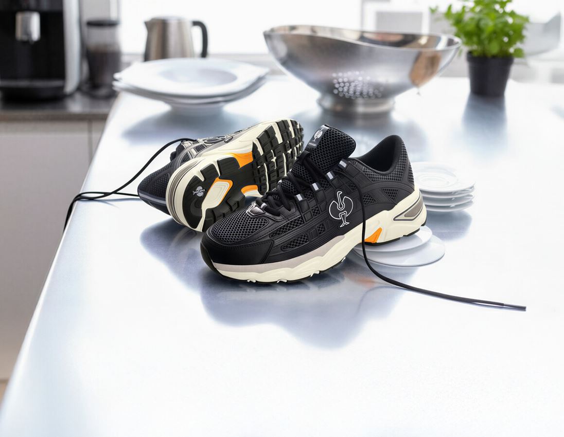O1: O1 Berufsschuhe e.s. Lewistown low + schwarz/hellbeige 1
