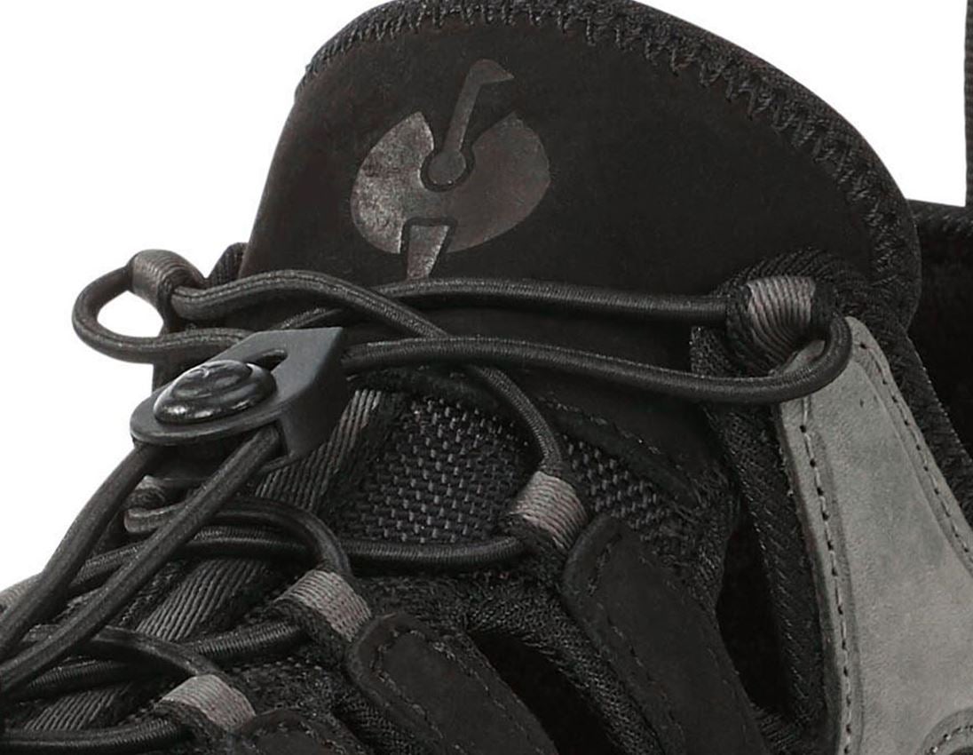 Safety Trainers: e.s. S1 Safety sandals Pallas + cement/black 2