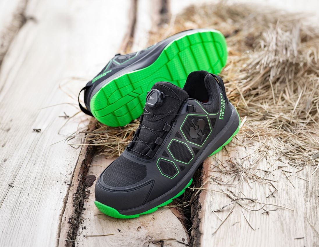 S1: S1 Sicherheitshalbschuhe e.s. Baham II low + anthrazit/seegrün
