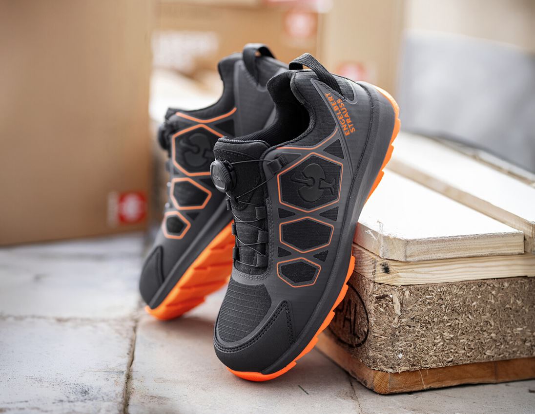 S1: S1 Sicherheitshalbschuhe e.s. Baham II low + anthrazit/warnorange