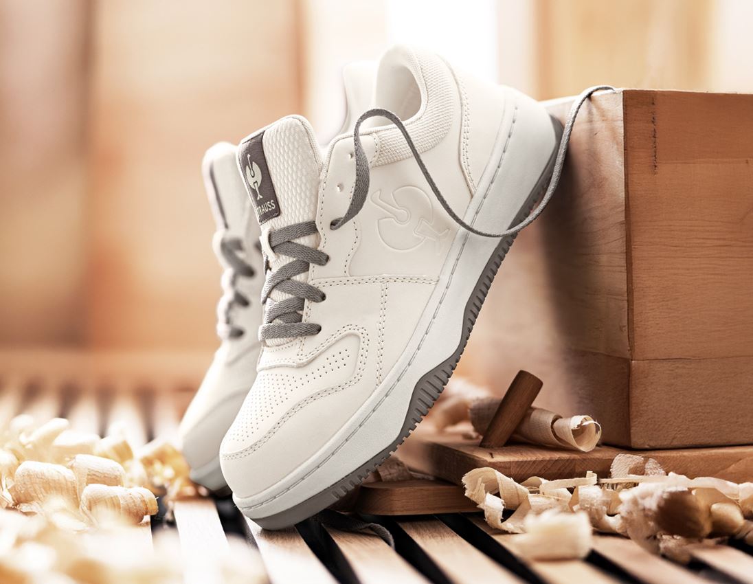 S1: S1 Sicherheitshalbschuhe e.s. Eindhoven low + creme/steingrau