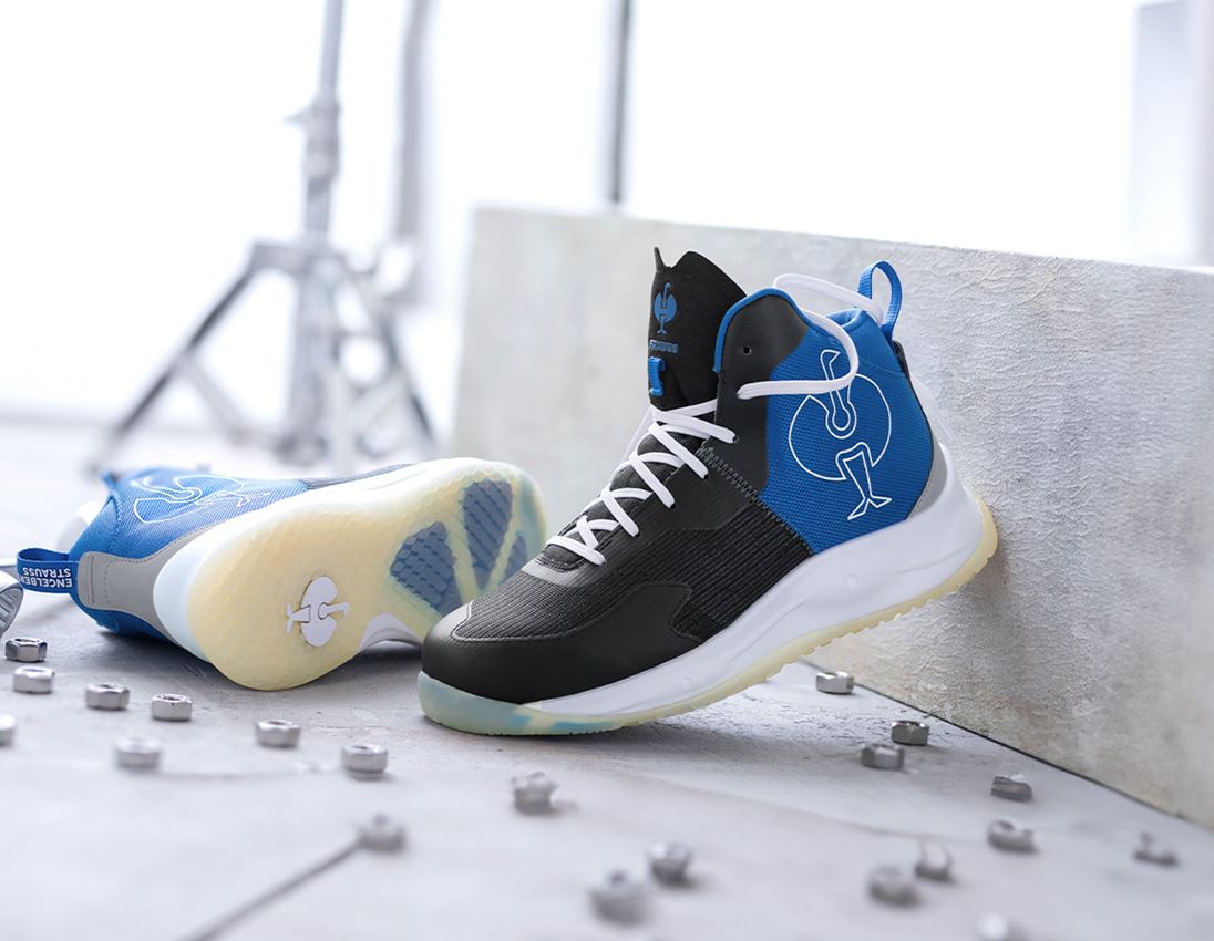 S1P: S1PS Sicherheitsschuhe e.s. Marseille mid + schwarz/royal