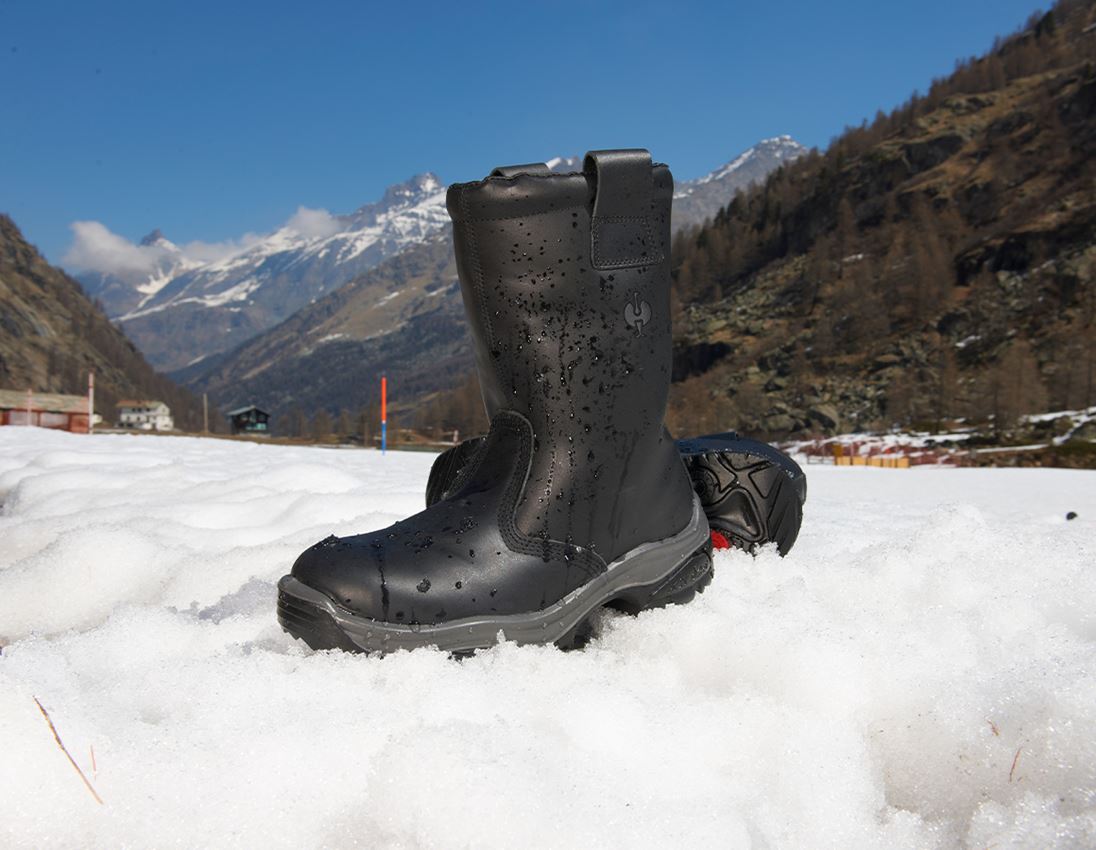 Winterschuhe: S3 Winter-Sicherheitsstiefel + schwarz