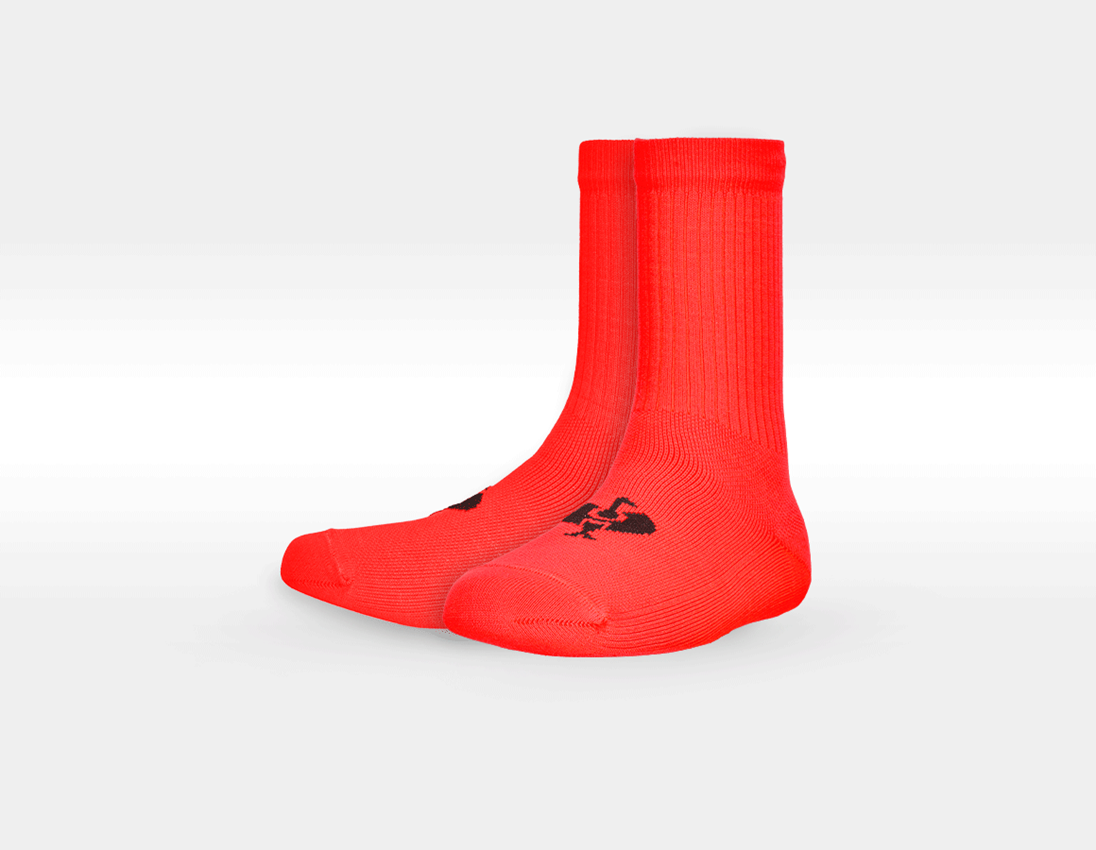 Socks: e.s. All-season socks function light/high, child. + high-vis red+high-vis yellow 1