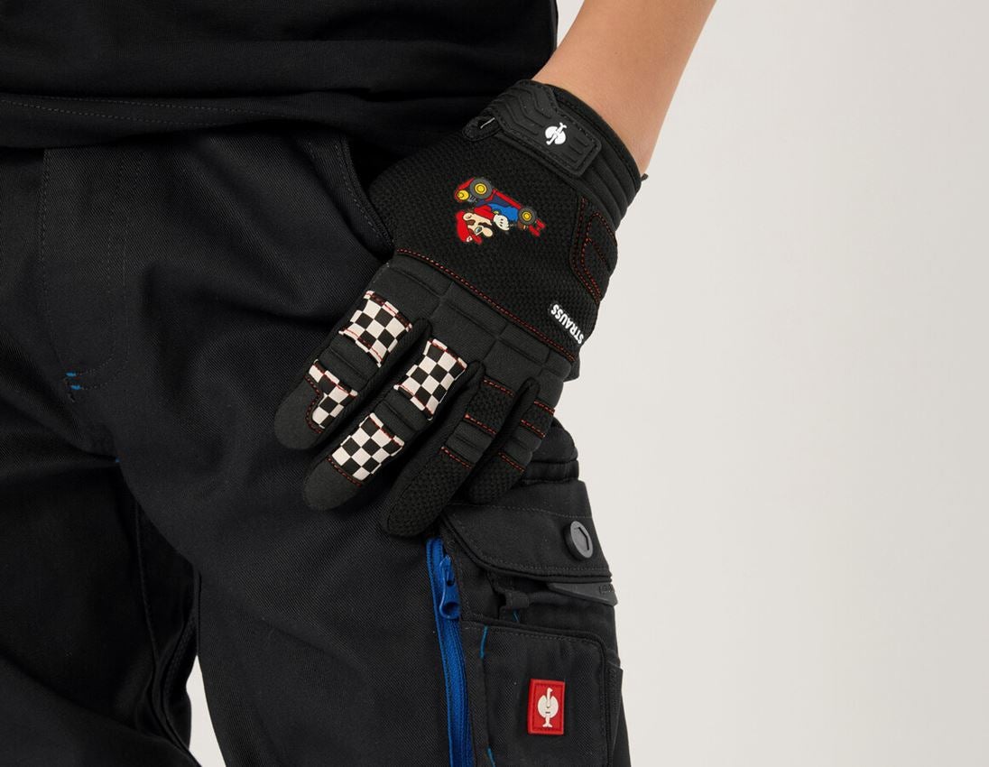 Clothing: Mario Kart Gloves, children's + black