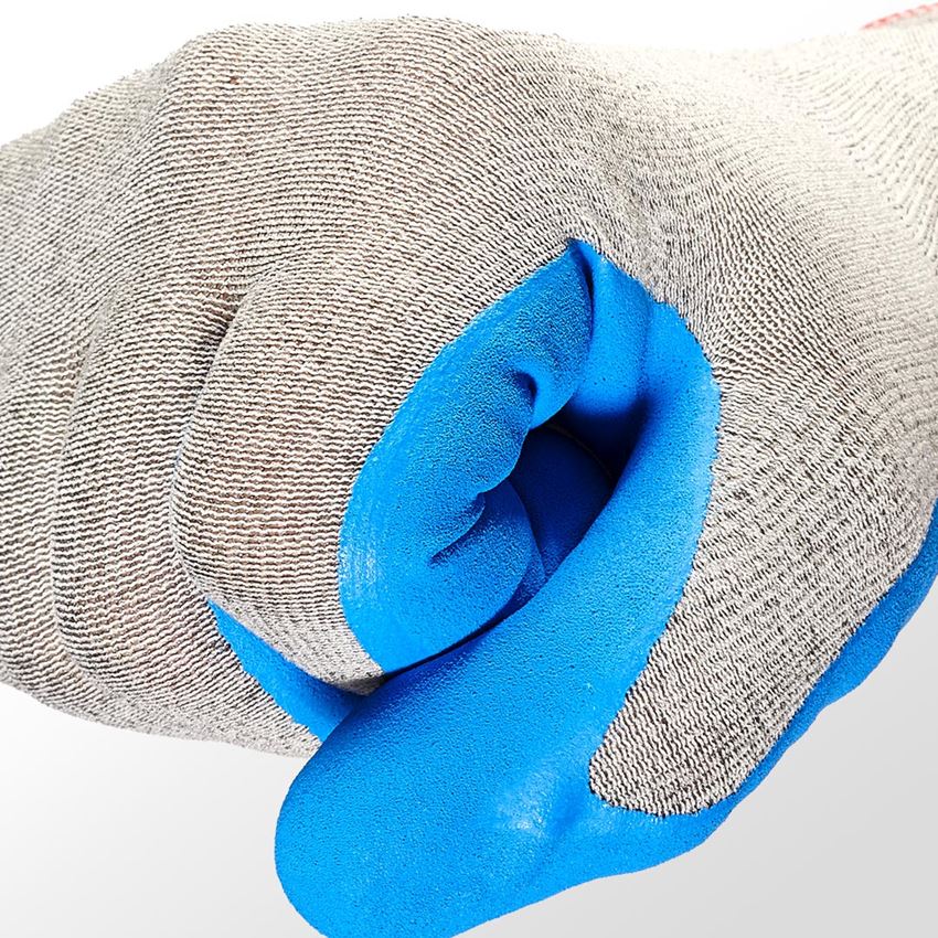 Coated: Nitrile foam gloves evertouch micro + blue/lightblue-melange 2