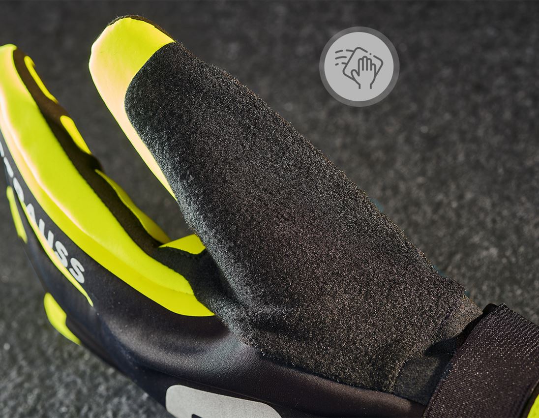 Winterzubehör: Handschuhe e.s.trail winter + schwarz/acidgelb/basaltgrau