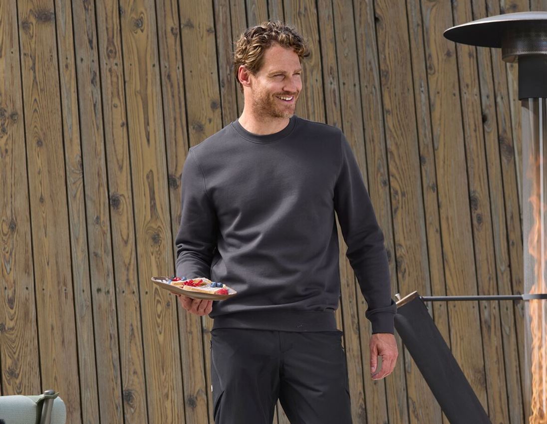 Shirts & Co.: e.s. Sweatshirt poly cotton + anthrazit 1