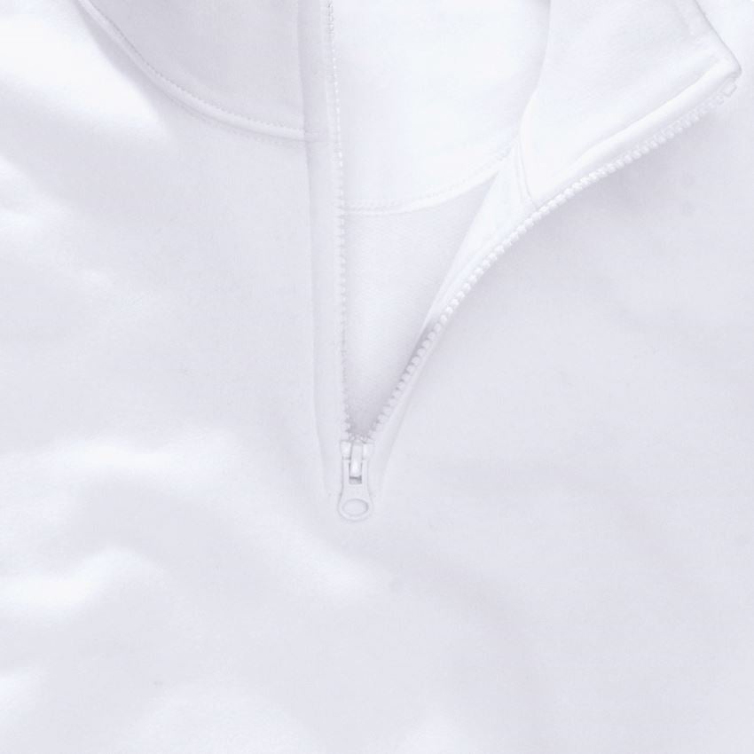 Shirts & Co.: e.s. ZIP-Sweatshirt poly cotton + weiß 2