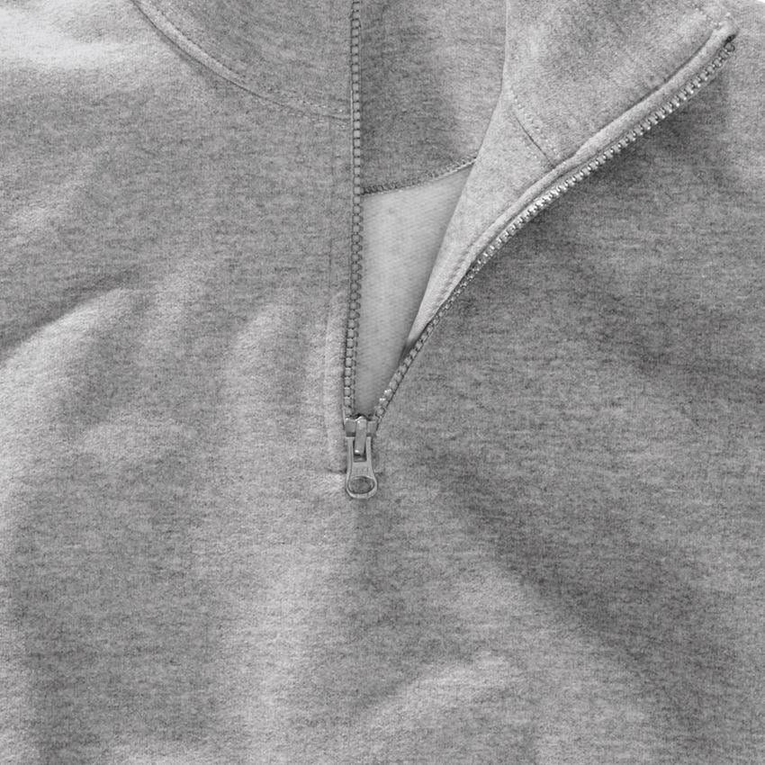 Shirts & Co.: e.s. ZIP-Sweatshirt poly cotton + graumeliert 2
