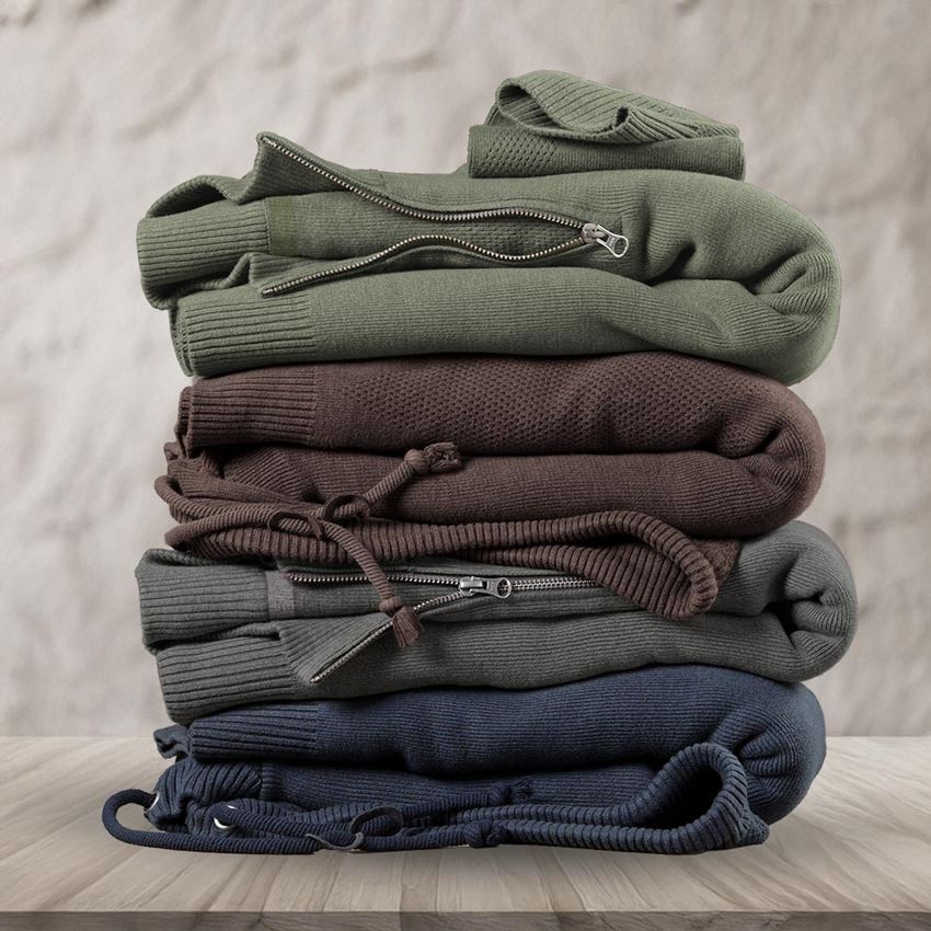 Shirts, Pullover & more: e.s. Knitted hoody + midnightblue melange 2