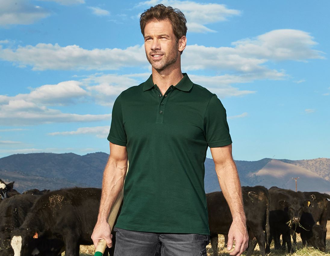 Themen: e.s. Funktions Polo-Shirt poly cotton + grün