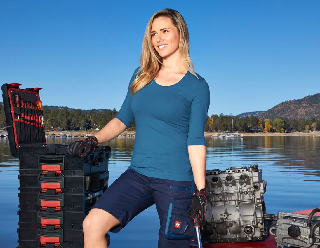 Topics: e.s. Shirt 3/4 sleeve cotton stretch, ladies' + atoll 1