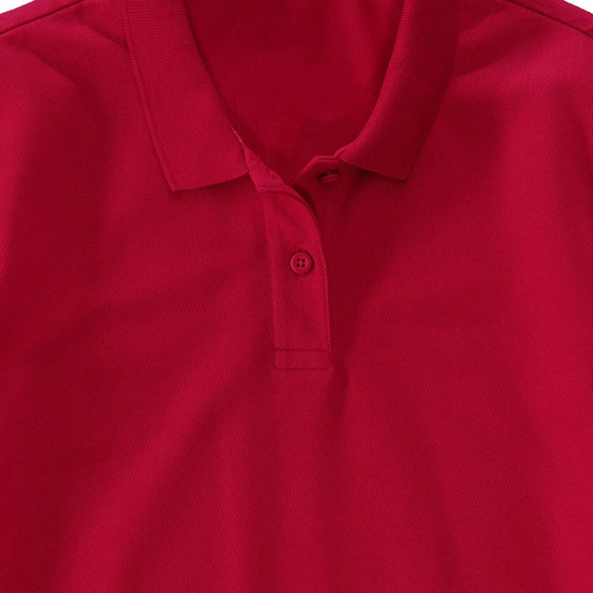 Themen: e.s. Piqué-Polo 3/4 Arm cotton stretch, Damen + feuerrot 2