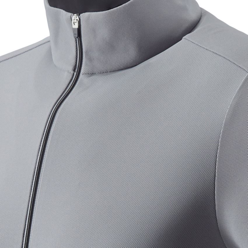 Shirts & Co.: e.s. Funktions ZIP-T-Shirt UV + platin/anthrazit 2
