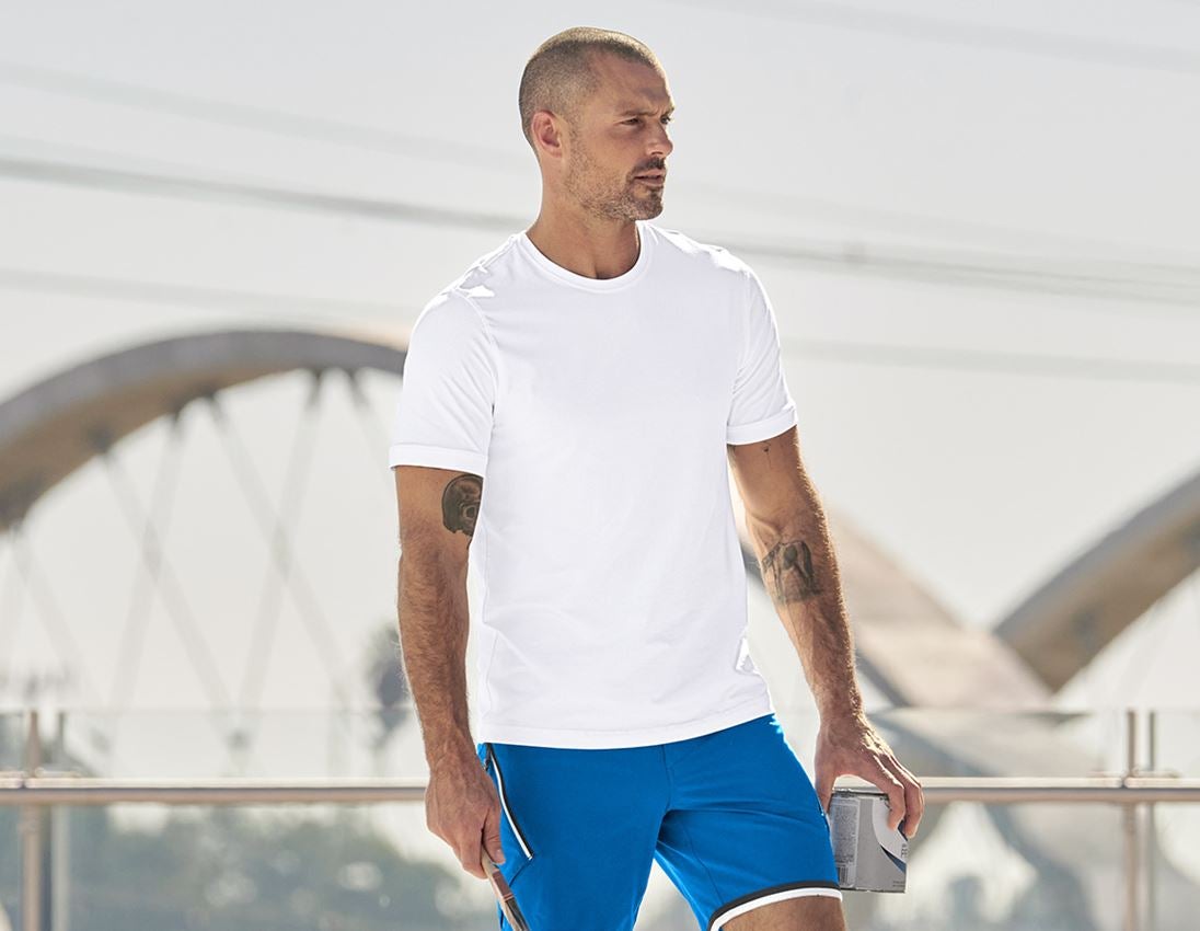Painters | Decorators | Plasterers: e.s. T-shirt cotton stretch + white