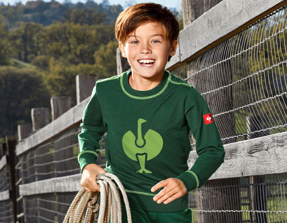 Shirts & Co.: Sweatshirt e.s.motion 2020, Kinder + grün/seegrün