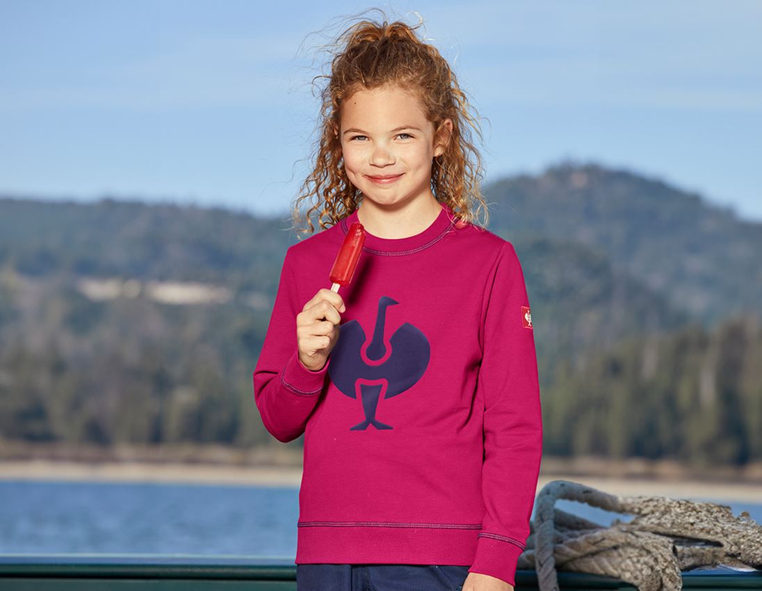 Shirts & Co.: Sweatshirt e.s.motion 2020, Kinder + beere/dunkelblau 1