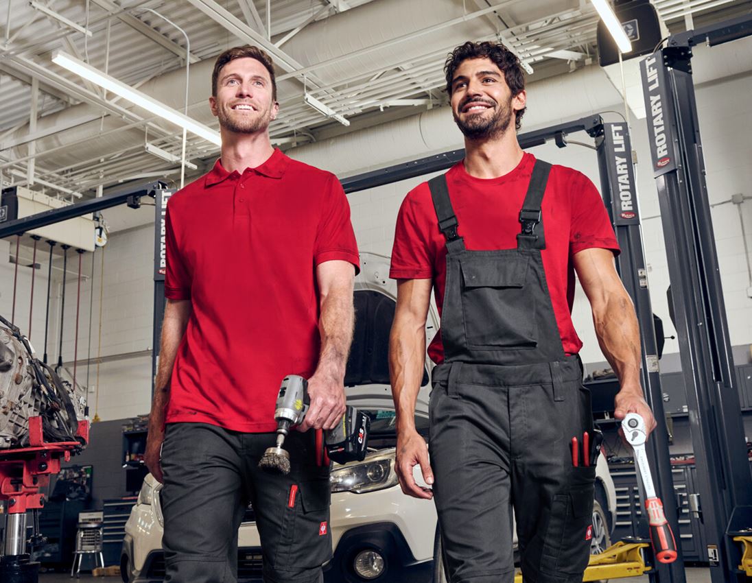Topics: Pique-Polo e.s.industry + fiery red 1