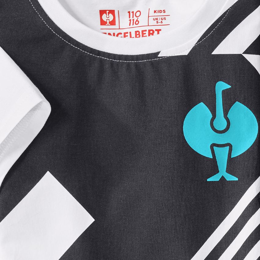 Shirts & Co.: T-Shirt e.s.trail graphic, Kinder + schwarz/weiß 2