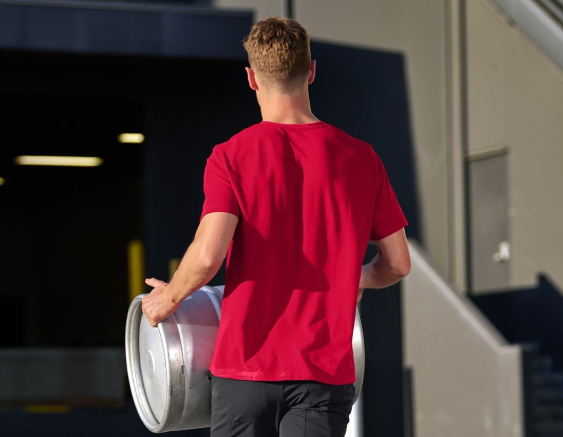 Topics: e.s. Piqué-T-shirt cotton light + fiery red 2