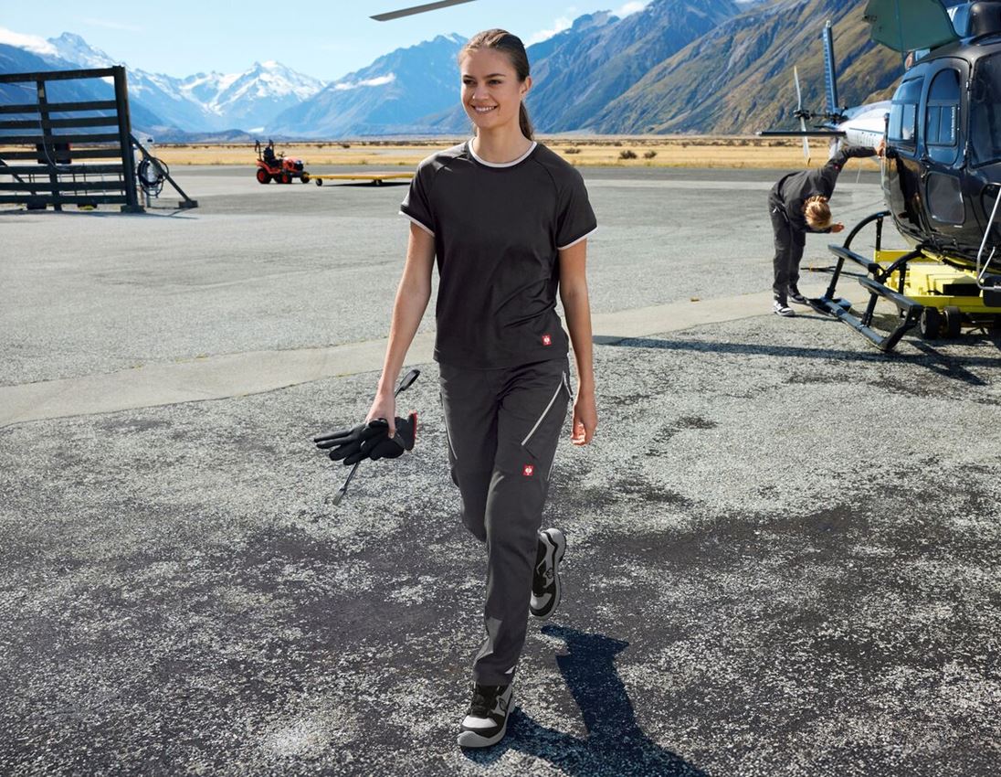 Shirts & Co.: Funktions T-Shirt e.s.ambition, Damen + schwarz/platin 2