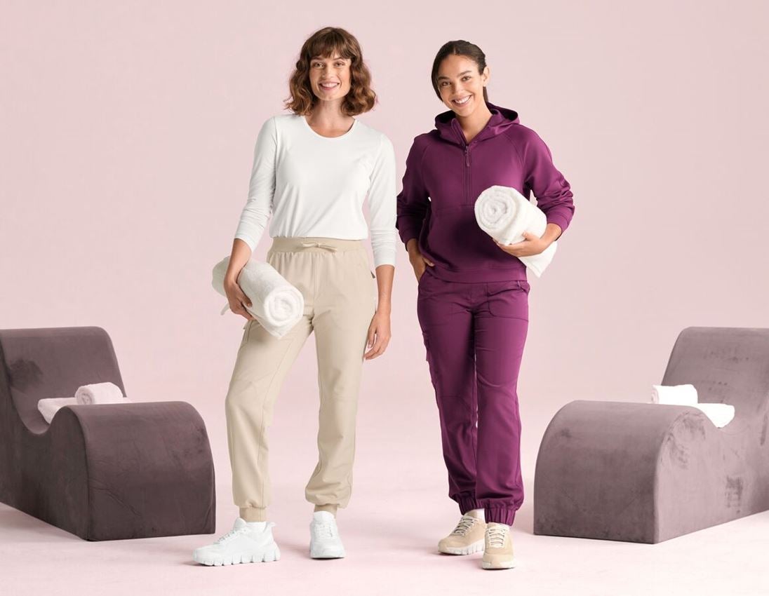 Shirts & Co.: Modal-Hoody e.s.avida, Damen + rotviolett 2