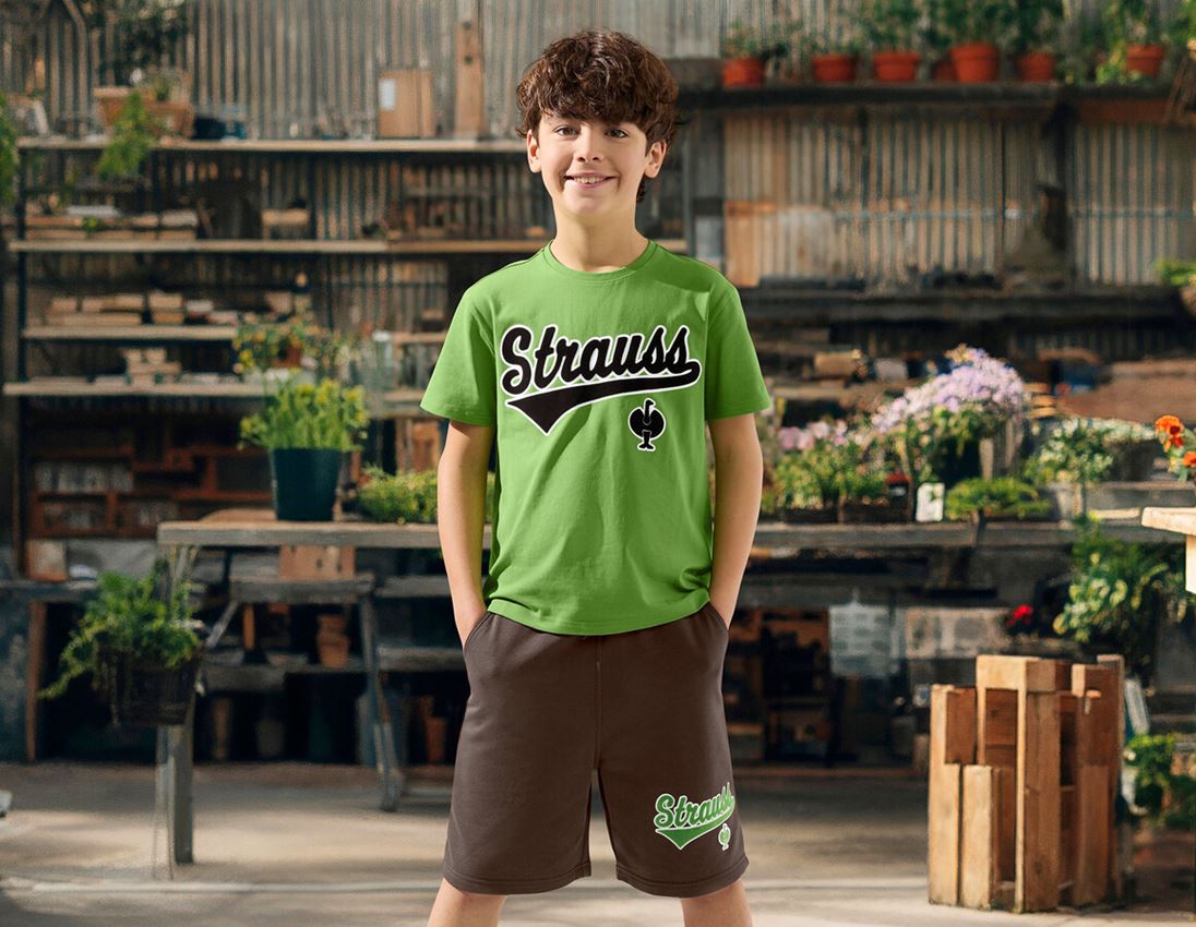 Shirts & Co.: T-Shirt e.s.e:pic, Kinder + seegrün/kastanie
