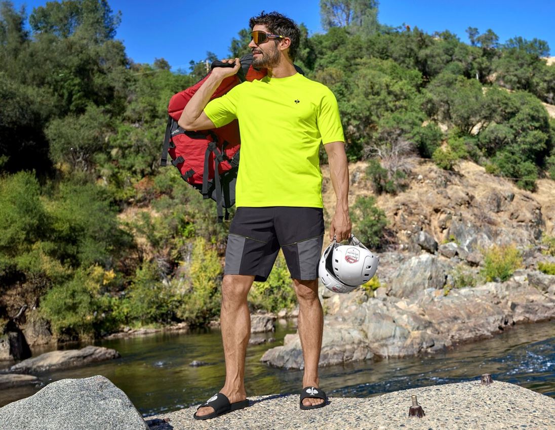 Shirts & Co.: Visibility Funktions T-Shirt UV e.s.trail + warngelb/schwarz 2