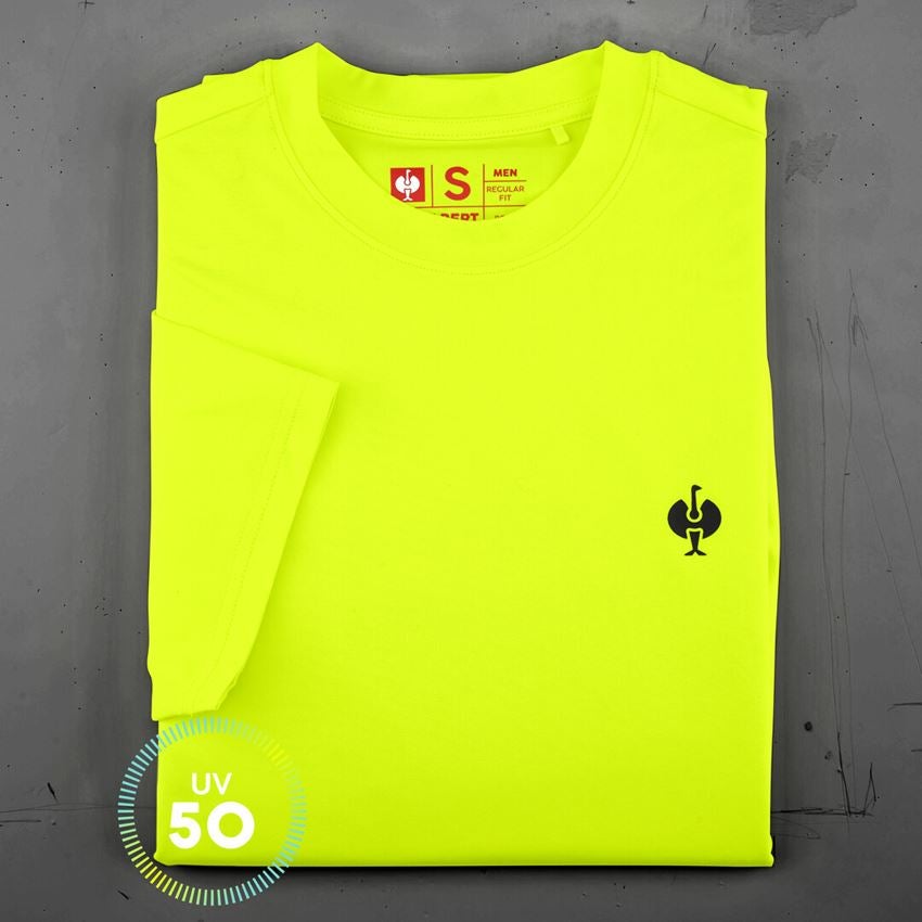 Shirts & Co.: Visibility Funktions T-Shirt UV e.s.trail + warngelb/schwarz 2