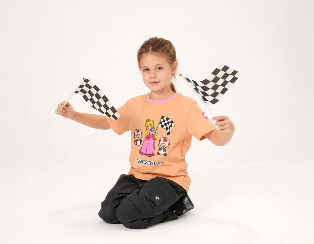 Kollaborationen: Mario Kart/Peach T-Shirt, Kinder + pfirsich 1