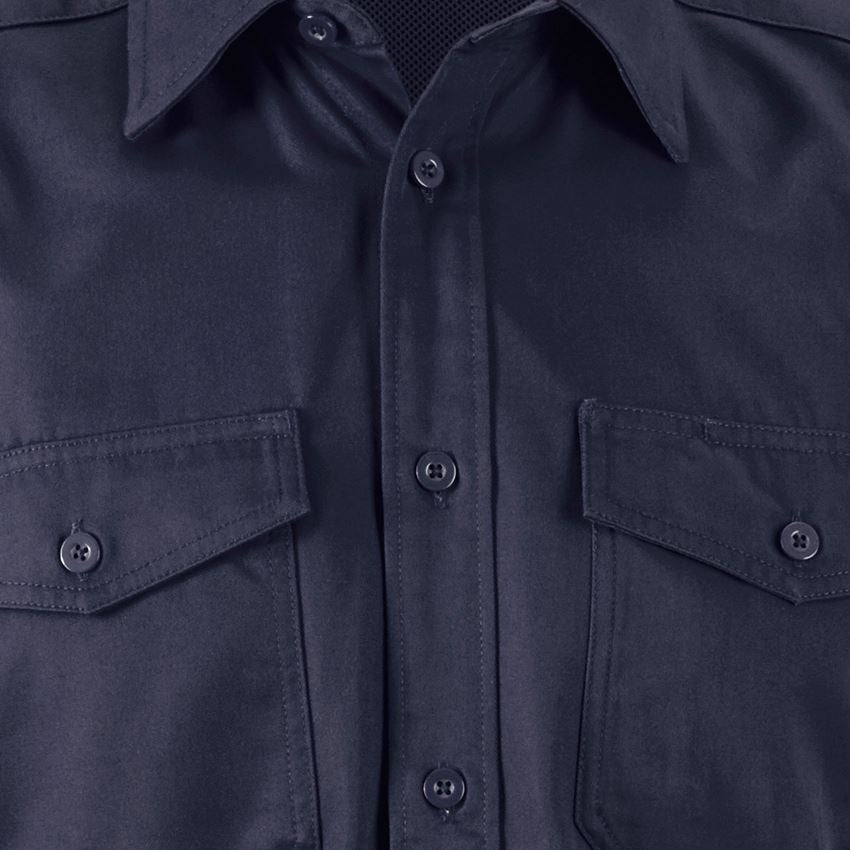 Shirts & Co.: Arbeitshemd e.s.classic, kurzarm + dunkelblau 2