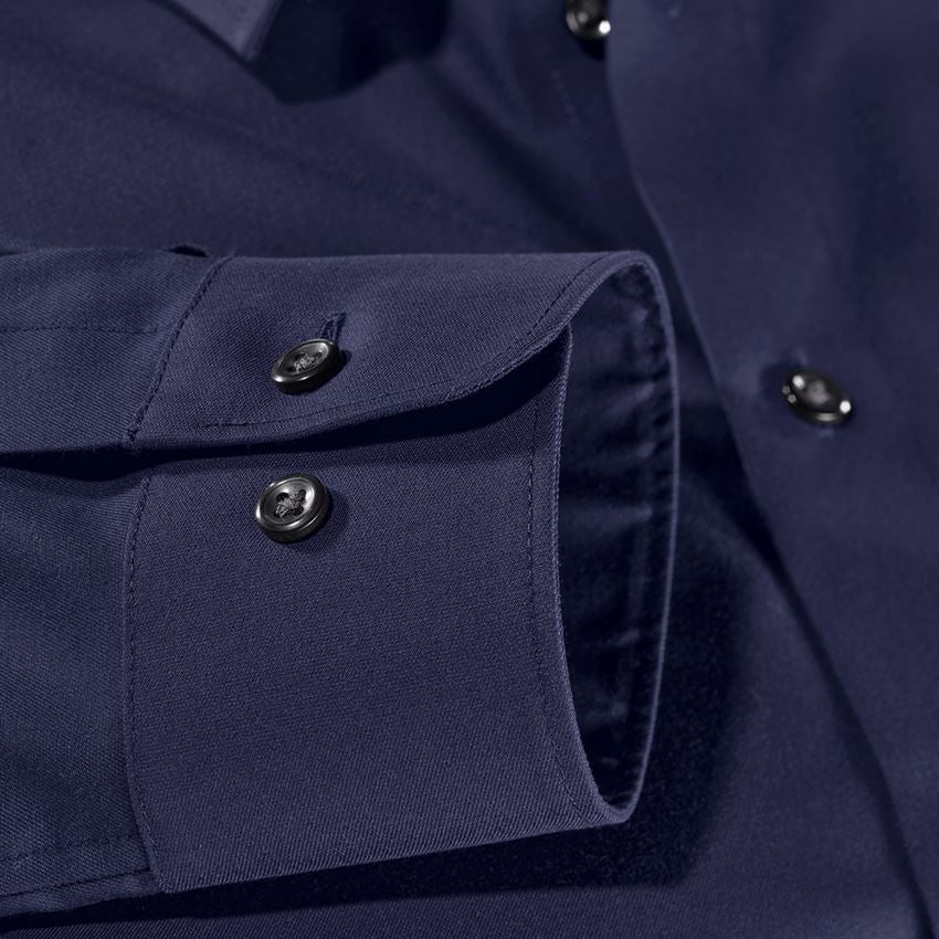Shirts & Co.: e.s. Business Hemd cotton stretch, slim fit + dunkelblau 3